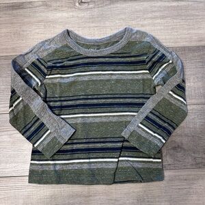 Falls Creek Striped Kids Shirt - Green and Gray in 3T